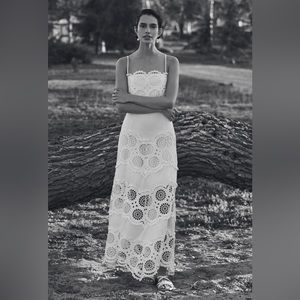 Anthropologie Raissa Lace Midi Skirt Size Small AND top (size M)